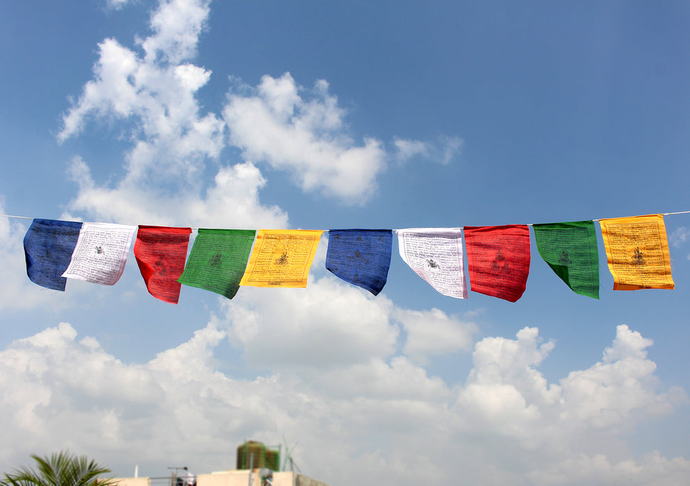 Mixed Deities Five Roll  Tibetan Cotton Prayer Flags