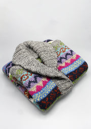 Handknitted Women's Multicolor Sleeveless Cardigan - nepacrafts
