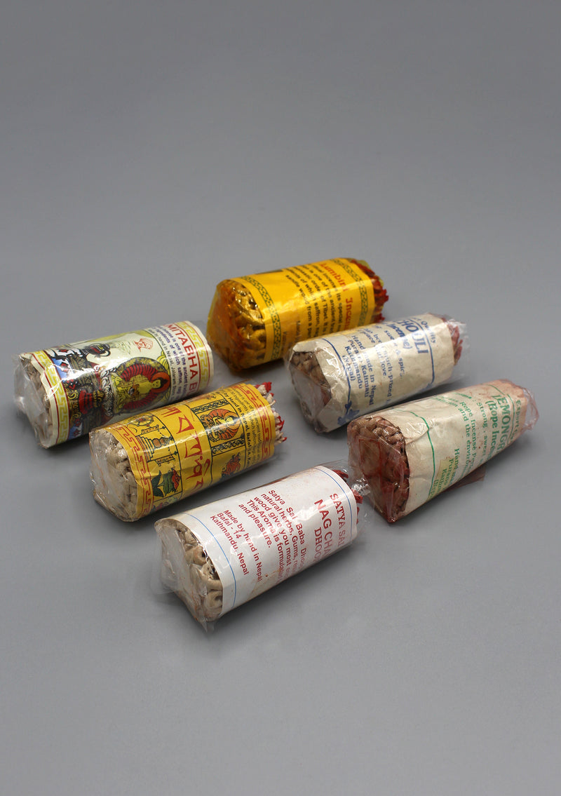 Handmade Nepalese Rope Incense Set of 6 Fragrance