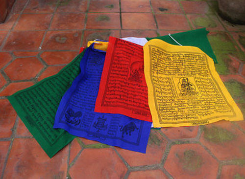 25 Large Cotton Tibetan Prayer Flags