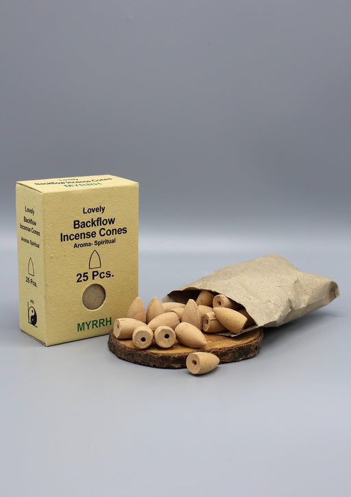 Myrrh Spiritual Aroma Back Flow Cone Incense - nepacrafts