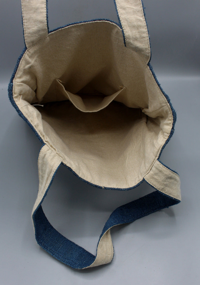 Eco Friendly Blue Hemp Tote Bag