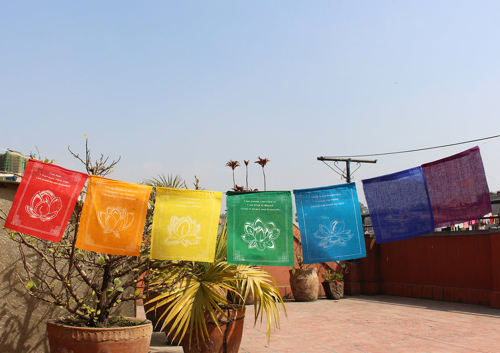 Tibetan Healing Prayer Flags  Roll with Spiritual Messages