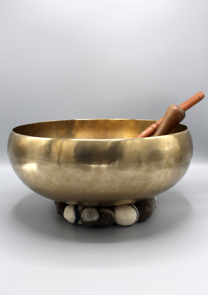 Tibetan Hand Hammered Large Healing Singing Bowl 13.5"