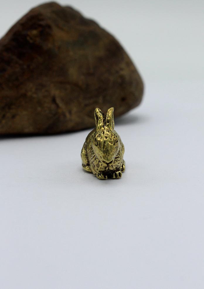 Brass Rabbit Mini Statue