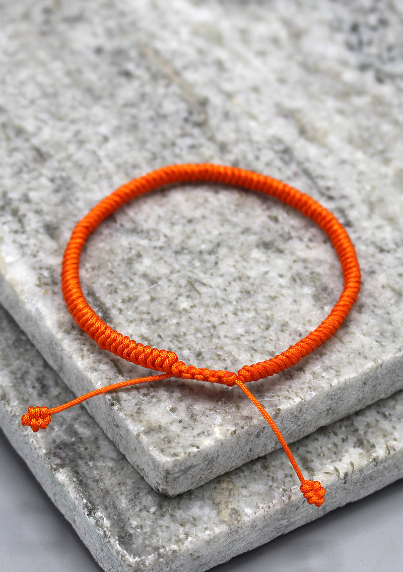 Orange Colored Lucky Knots Bracelet