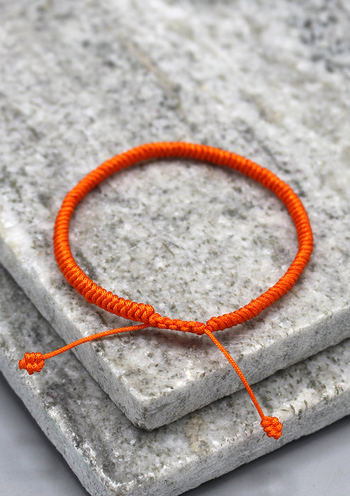 Orange Colored Lucky Knots Bracelet