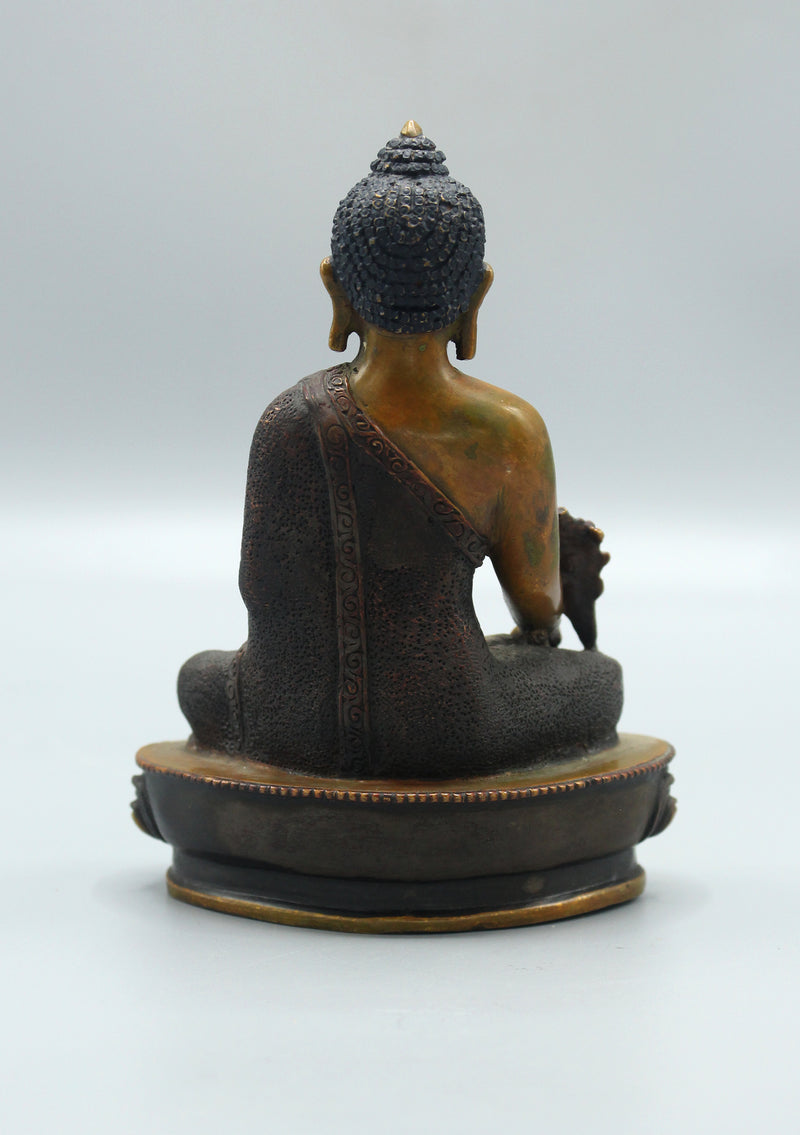 Healing Medicine Buddha Copper Statue 5.5"