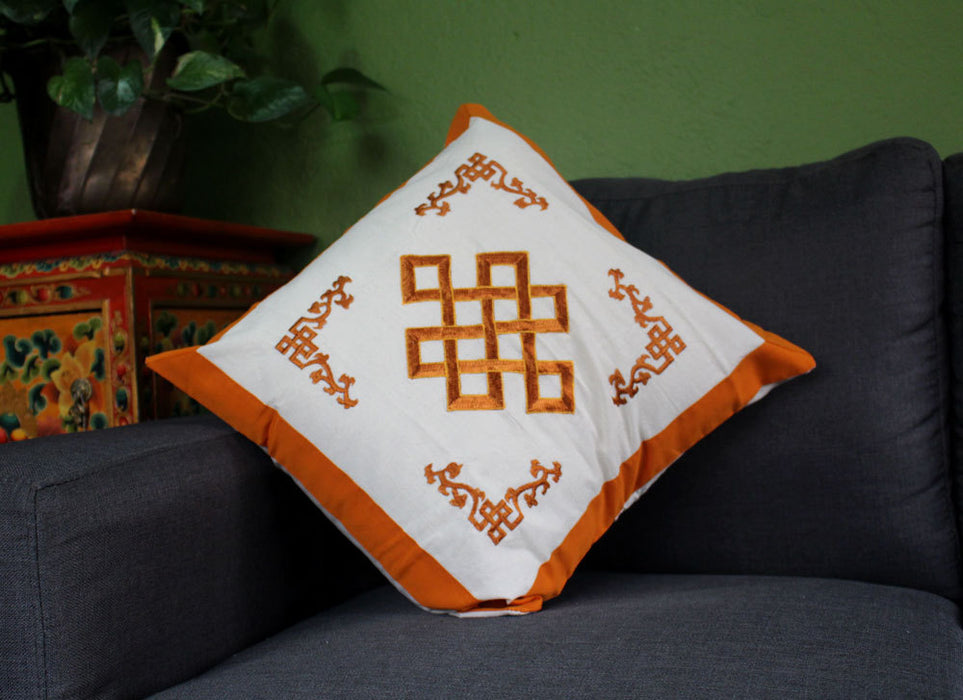 Endless Knot Cotton Pillow Covers
