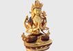 Gold Plated Avalokisteswora Statue 8" High SSST038 - nepacrafts