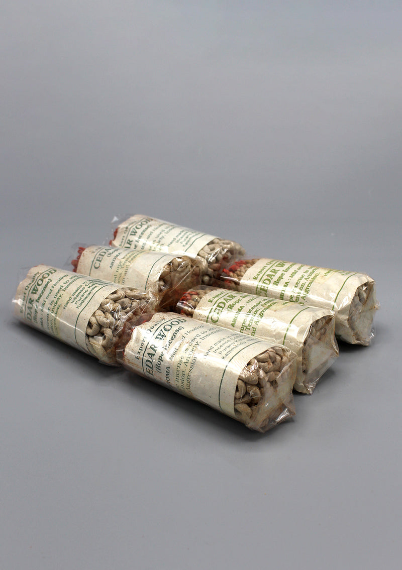 Handmade Nepalese Cedar Wood Rope Incense- Set of 6