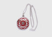 Tibetan Om Mandala White Metal Pendant - nepacrafts