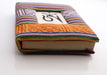 Bhutanese Fabric Hard Cover Thick Lokta Paper Journal Book with Tibetan Om - nepacrafts