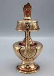 Om Mani Carving Copper Buddhist Ritual Bhumpa - nepacrafts