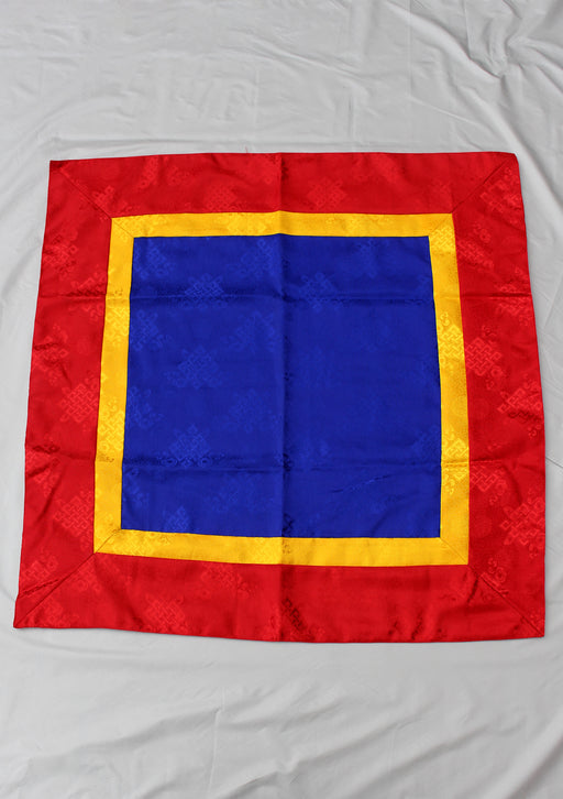 Blue Endless Knot Buddhist Altar Cloth - nepacrafts