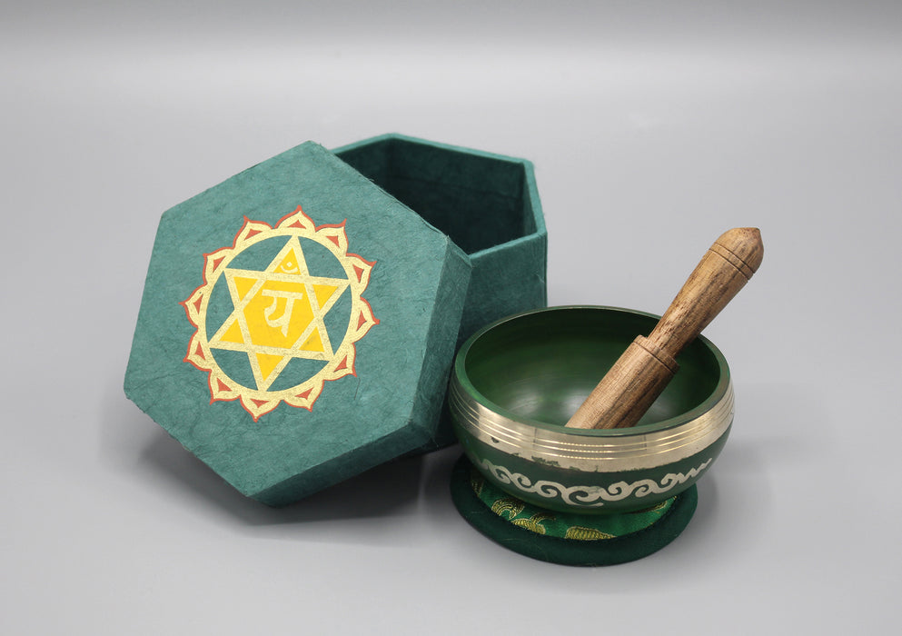 Heart Chakra Healing Singing Bowl Gift Set - nepacrafts