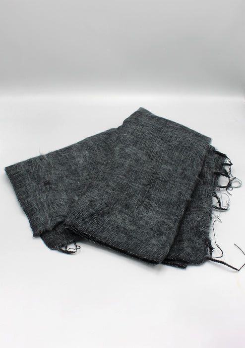 Plain Black Himalayan Yak Wool Scarf and Wrap