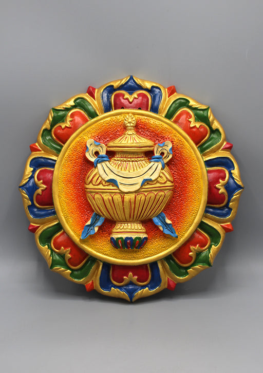 Auspicious Symbol Kalash Clay Wall Hanging - nepacrafts