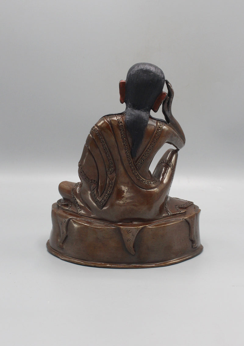 Copper Oxidized Milarepa Statue