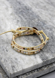 Two Wraps Glass Beaded Trendy Bracelet - nepacrafts
