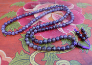 108 Amethyst Gemstone Prayer Beads Mala, Yoga Jewelry - nepacrafts