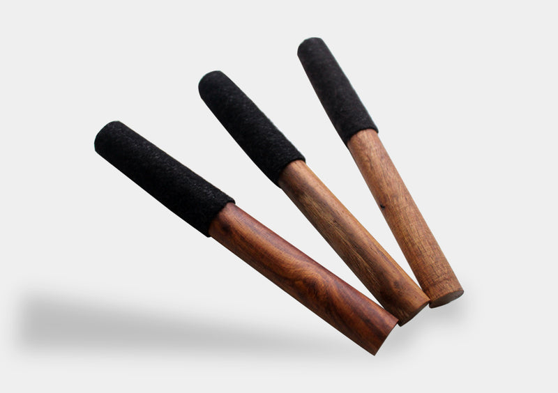 Fair Trade Felted Wooden Singing Bowl Mallet Striker - nepacrafts