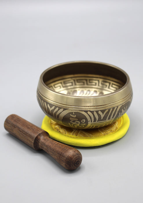 Tibetan Om Handmade Singing Bowl