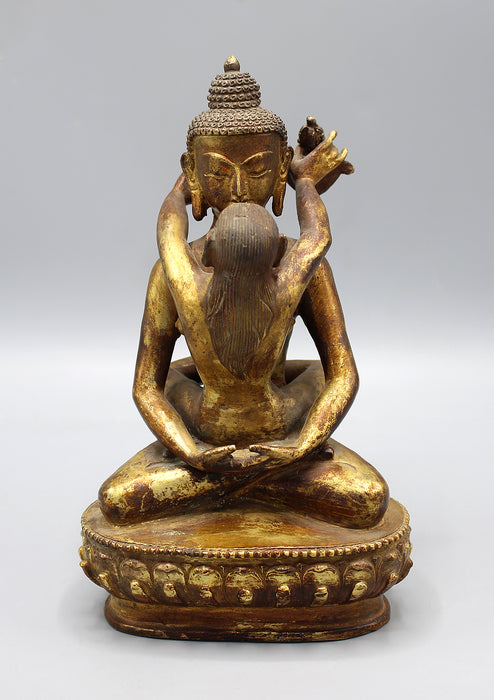 Gold Plated Samantabhadra BodhiSattva Statue