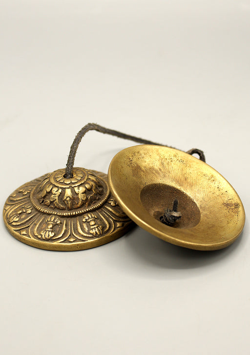 Embossed Dorjee Carving Musical Tingsha - nepacrafts