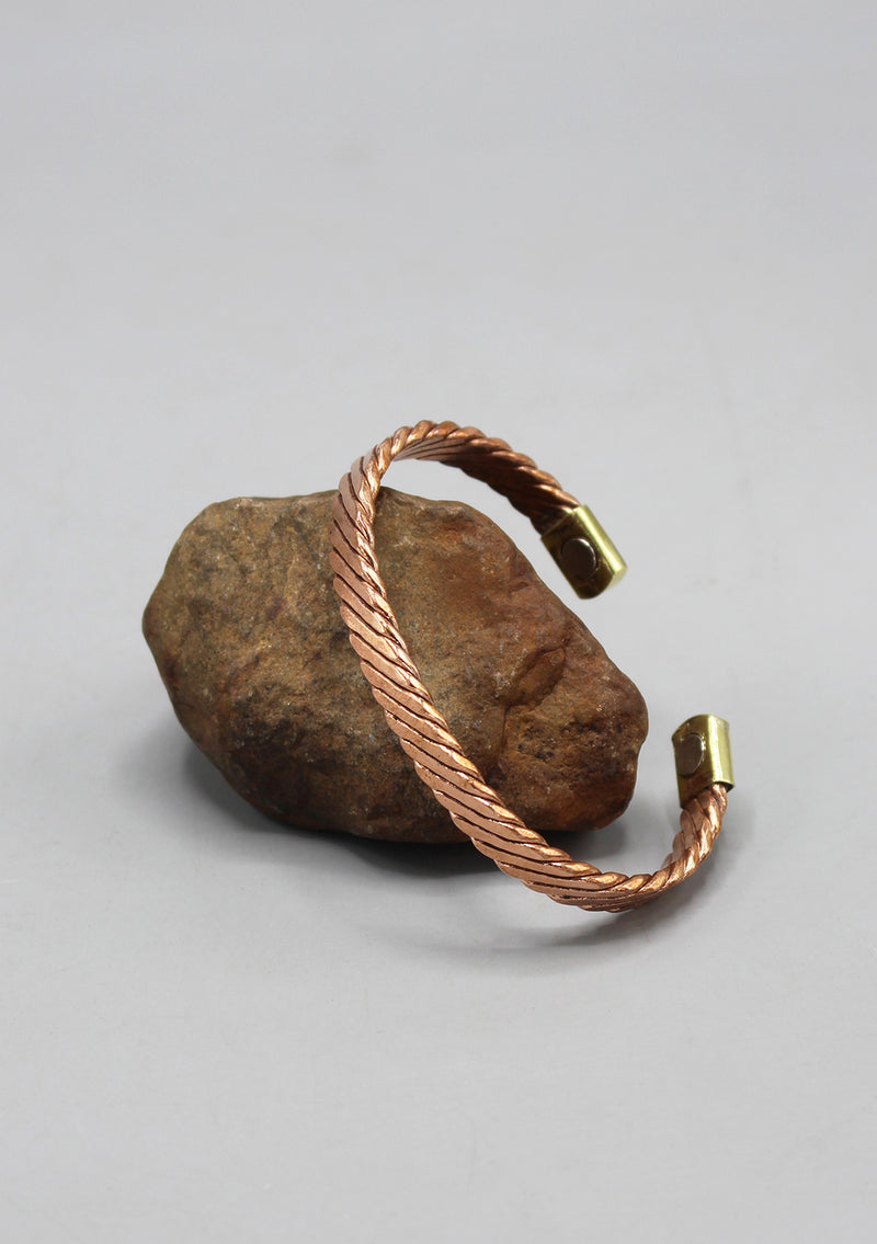 Flattened Copper Unisex Bracelet