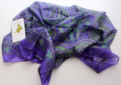 Colorful Soft Summer Floral Printed Silk Square Scarves - nepacrafts