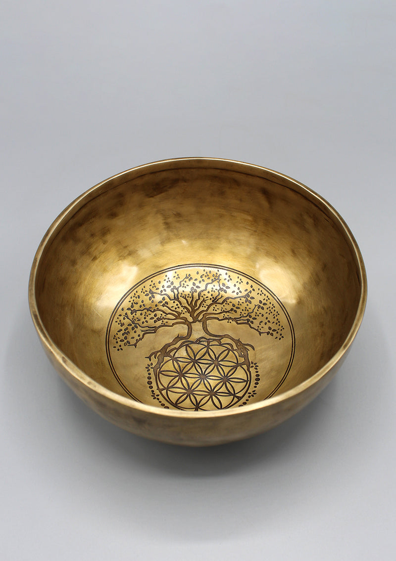 Tree of Life Carving Singing Bowl - nepacrafts