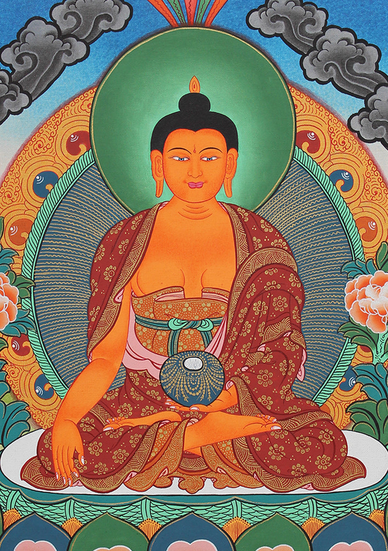 Shakyamuni Buddha Tibetan Thangka Painting