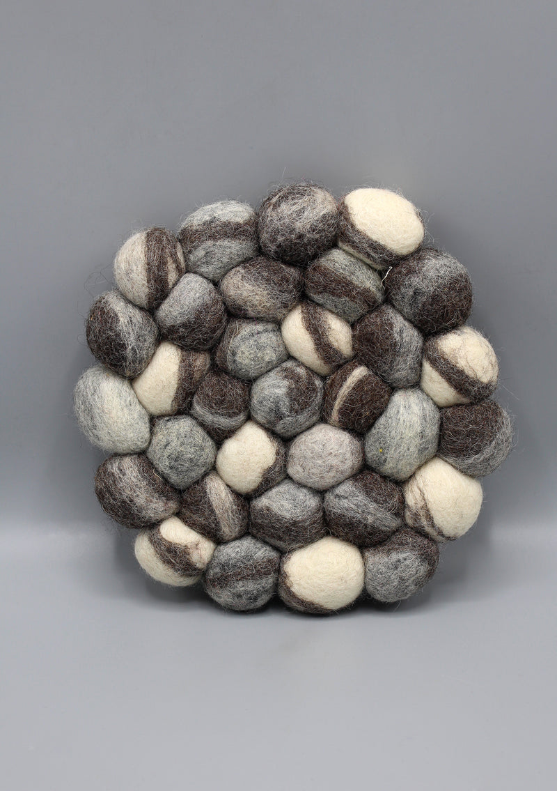 Ecofriendly Natural Color Felt Ball  Trivet