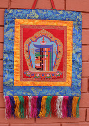 Kalachakra Brocade Framed Wall Hanging - nepacrafts