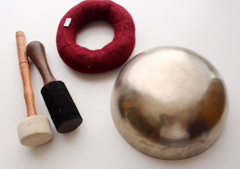 Tibetan Healing Zen Singing Bowl with Cushion and Thick Mallet Note# F - nepacrafts