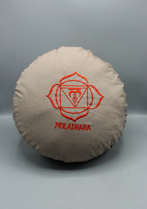 Seven Chakra Muladhara Cotton Round Meditation Cushion
