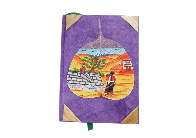 Traditional Nepalese Women Carrying Water Painted Journal Book - nepacrafts