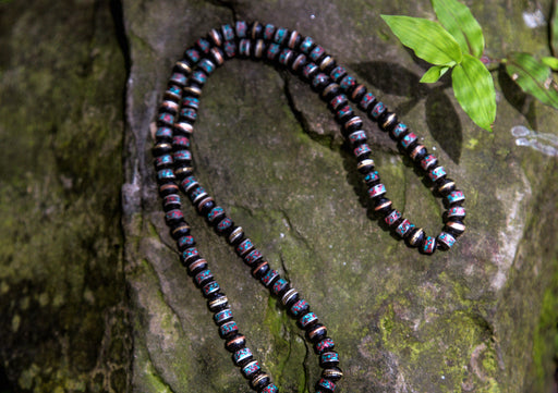 Turquoise & Coral Inlaid Tibetan 108 Beads Prayer Mala - nepacrafts