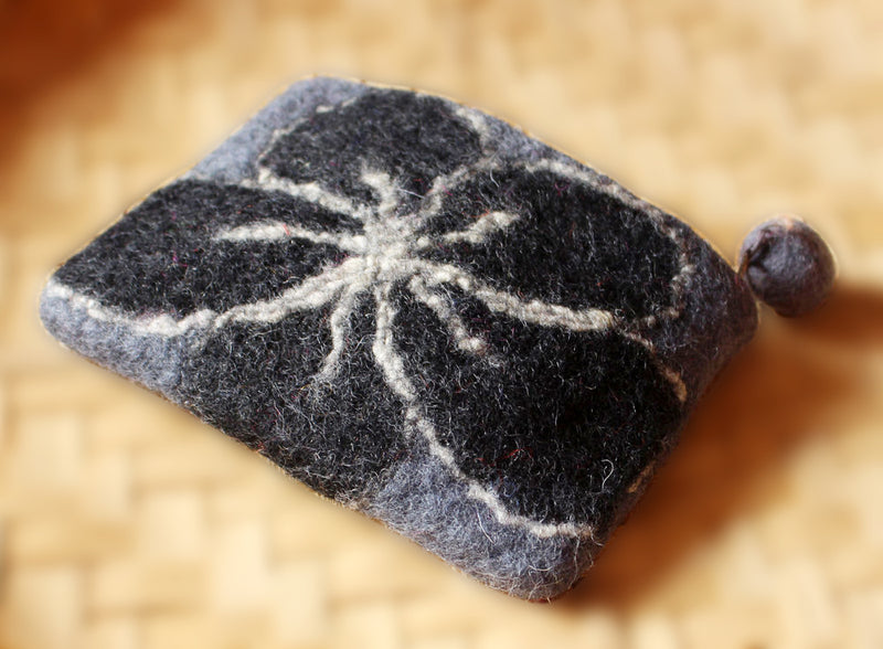 Colorful Felt Flower Women's Coin Purse - nepacrafts