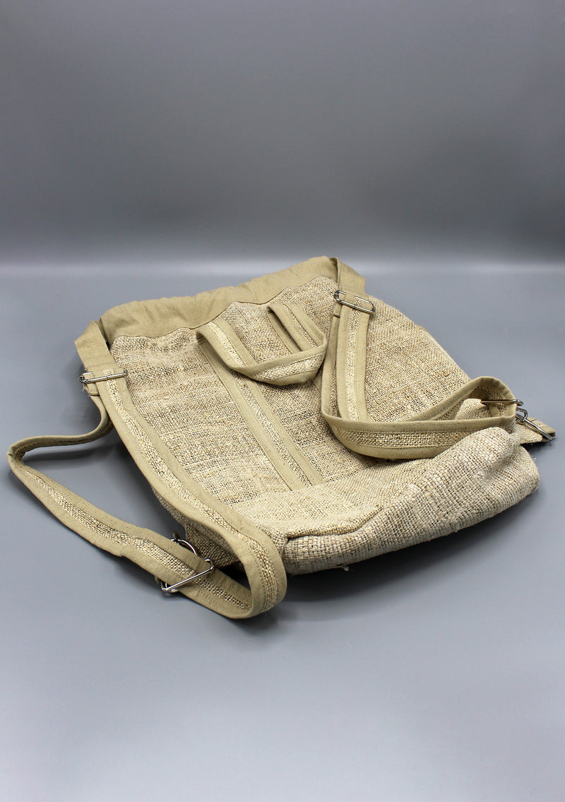 Natural Himalayan Hemp Drawstring Rucksack - nepacrafts