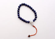 Elegant Lapis Lazuli Wrist Band Unisex Bracelet with White Guru Bead - nepacrafts