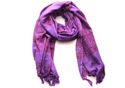 Buddha Printed Cotton Meditation Summer Shawl/Wraps with Beautiful Fringes - nepacrafts