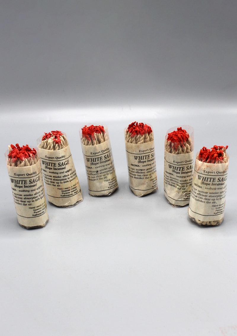 White Sage Nepalese Rope Incense- Set of 6