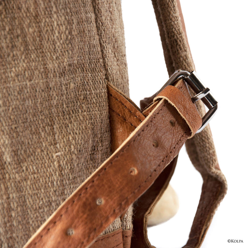 Four Corner Nettle and Vegetal Leather Bag