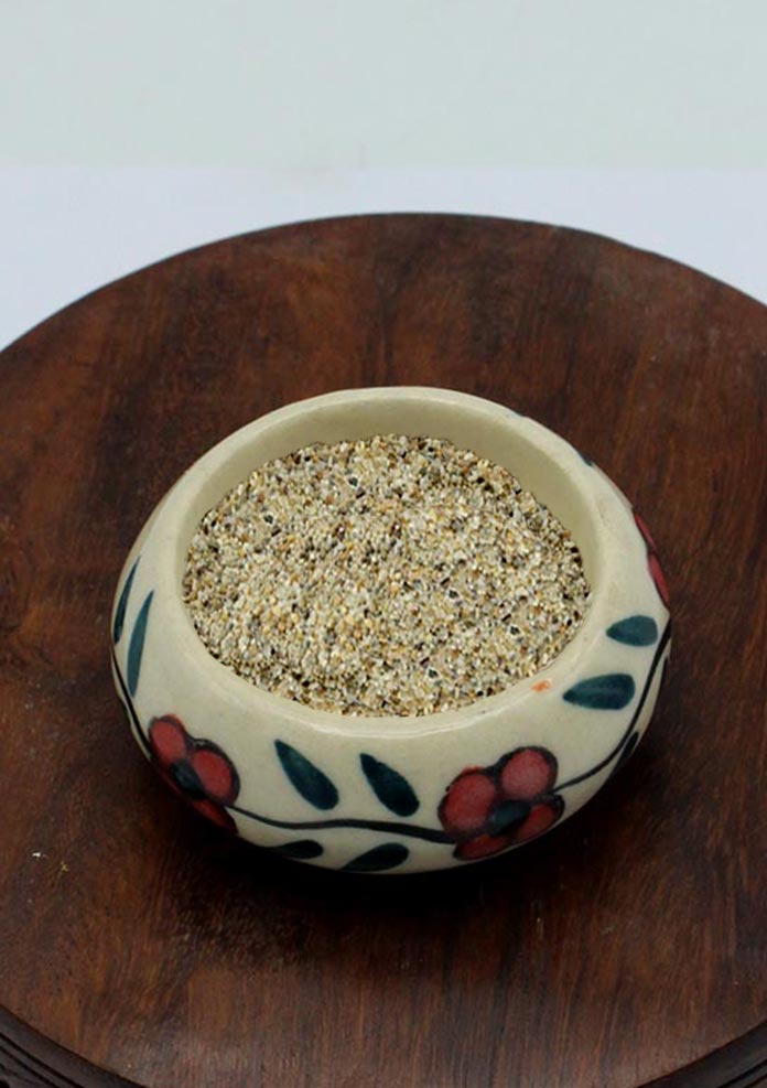Floral Pattern Ceramic Incense Burner