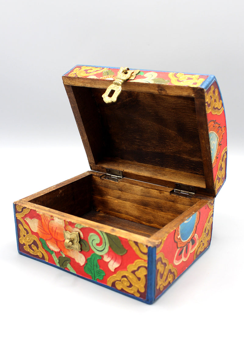Hand Painted Traditional Tibetan Wooden Box