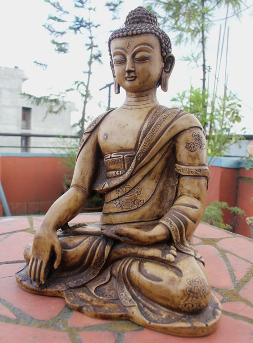 Shakyamuni Buddha Resin Statue 10 Inch High - nepacrafts