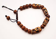 Rudrakshya Bracelet with Skull Bone Spacer - nepacrafts