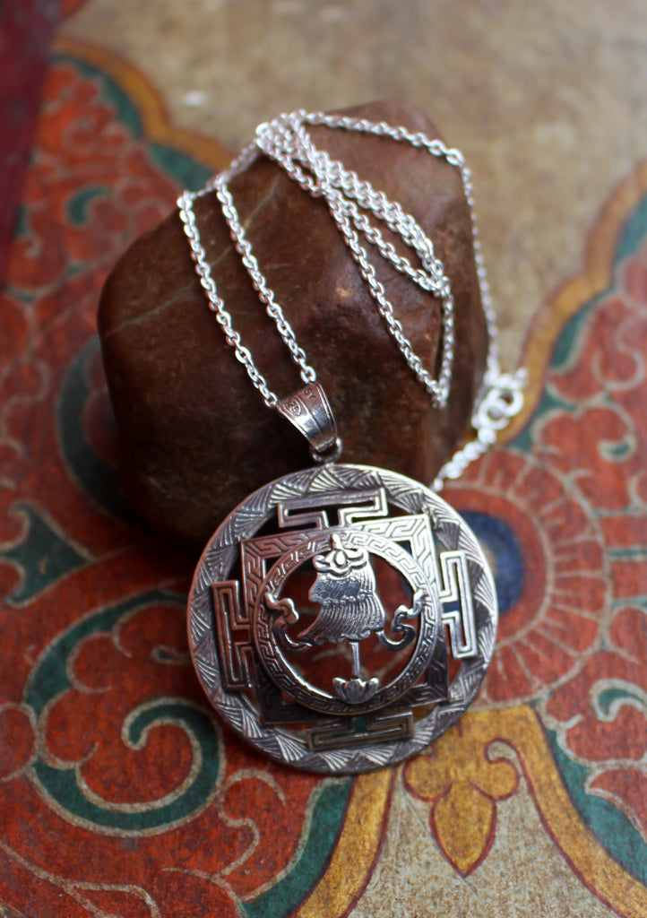 Silver Sterling 8 Auspicious Victory Pendant - nepacrafts